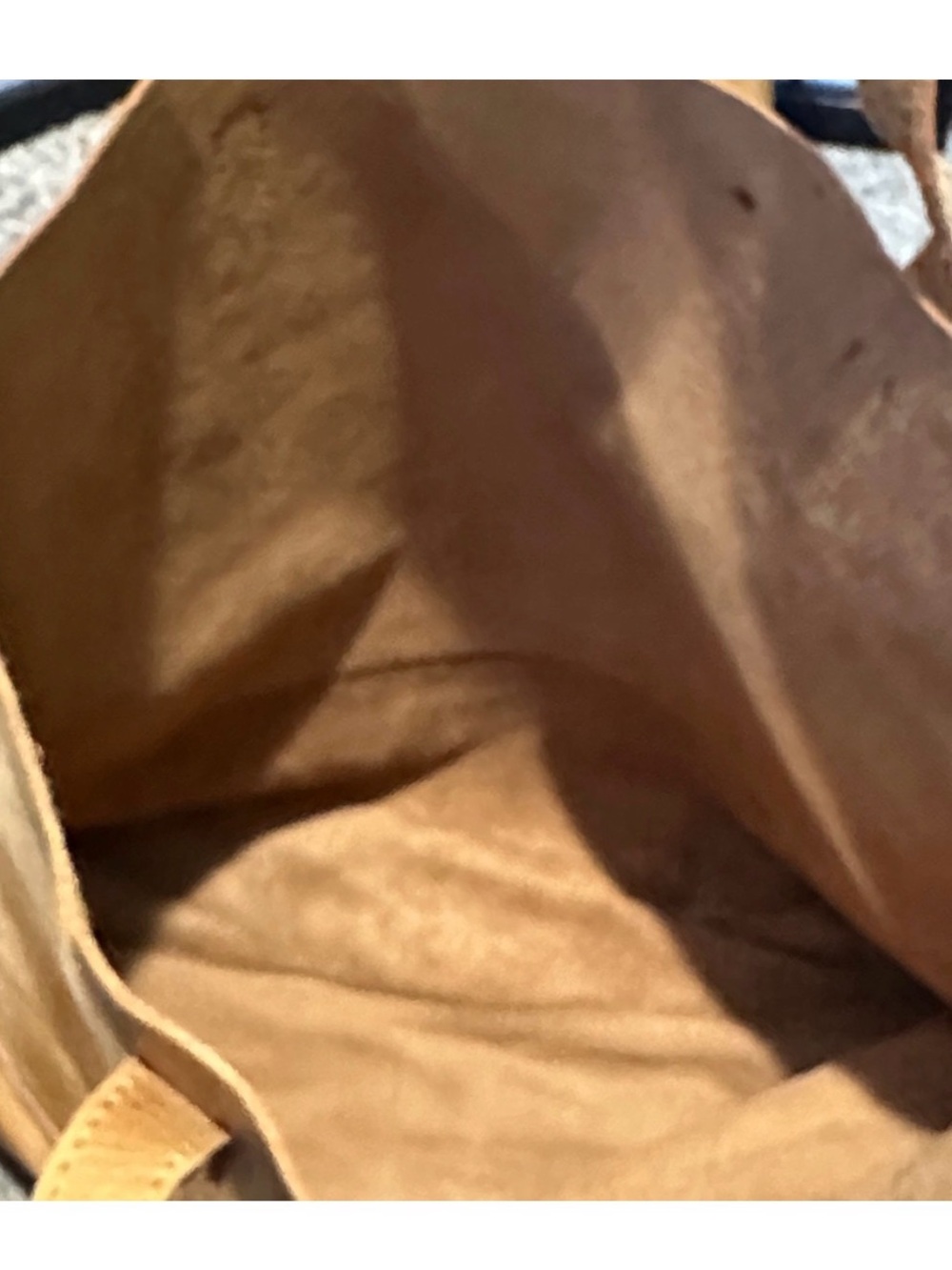 NEW ABLE Mayume Tan Leather Tote Bag 17” x 14” x 6” with 10” Drop - Picture 6 of 9